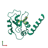 PDB entry 5c83 coloured by chain, front view.