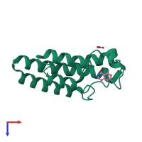 PDB entry 5c87 coloured by chain, top view.