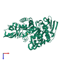 PDB entry 5c8b coloured by chain, top view.