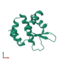 Monomeric assembly 1 of PDB entry 5c8h coloured by chemically distinct molecules, front view.