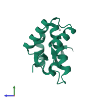 Monomeric assembly 1 of PDB entry 5c8h coloured by chemically distinct molecules, side view.