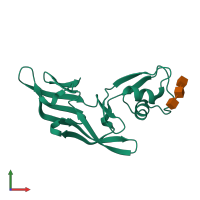 PDB entry 5c8p coloured by chain, front view.