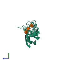 PDB entry 5c8p coloured by chain, side view.