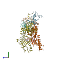 PDB entry 5c8s coloured by chain, side view.