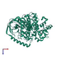 PDB entry 5c8v coloured by chain, top view.