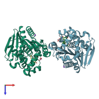 PDB entry 5c8x coloured by chain, top view.