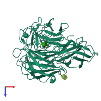 PDB entry 5c92 coloured by chain, top view.