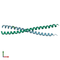 PDB entry 5c9n coloured by chain, front view.