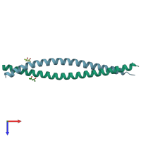 PDB entry 5c9n coloured by chain, top view.