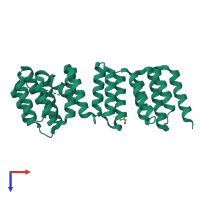PDB entry 5c9s coloured by chain, top view.