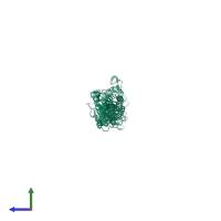 PDB entry 5ca8 coloured by chain, side view.