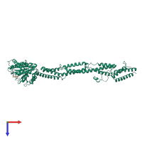 PDB entry 5ca8 coloured by chain, top view.
