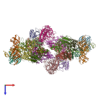 PDB entry 5cd4 coloured by chain, top view.