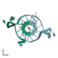 PDB entry 5cdb coloured by chain, front view.