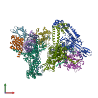 PDB entry 5cdo coloured by chain, front view.