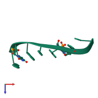 PDB entry 5ch0 coloured by chain, top view.