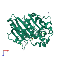 PDB entry 5ch8 coloured by chain, top view.