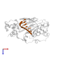 DNA (5'-D(*CP*AP*GP*TP*AP*C)-3') in PDB entry 5chg, assembly 1, top view.