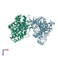 PDB entry 5ci6 coloured by chain, top view.
