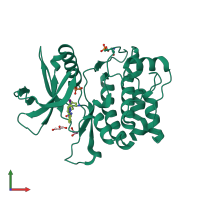 PDB entry 5ci7 coloured by chain, front view.