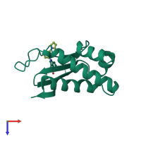 PDB entry 5ci8 coloured by chain, top view.