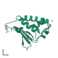 PDB entry 5ci9 coloured by chain, front view.
