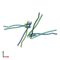 PDB entry 5cj1 coloured by chain, front view.