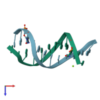 PDB entry 5cjy coloured by chain, top view.