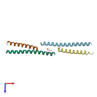 PDB entry 5cmz coloured by chain, top view.