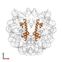 Histone H4 in PDB entry 5cpk, assembly 1, front view.