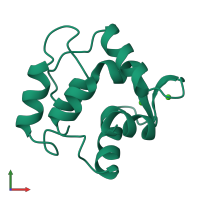 PDB entry 5cpv coloured by chain, front view.