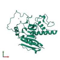 PDB entry 5cqm coloured by chain, front view.