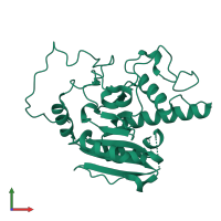 PDB entry 5cqn coloured by chain, front view.