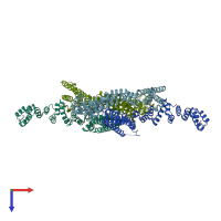 PDB entry 5cqs coloured by chain, top view.