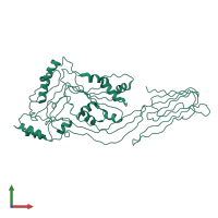 PDB entry 5cr6 coloured by chain, front view.