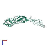 PDB entry 5cr6 coloured by chain, top view.