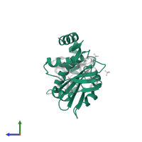 SdeA in PDB entry 5cra, assembly 2, side view.