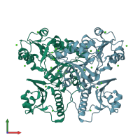 PDB entry 5crh coloured by chain, front view.