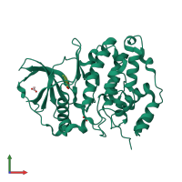 PDB entry 5csp coloured by chain, front view.