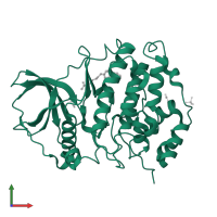 Casein kinase II subunit alpha in PDB entry 5ctp, assembly 2, front view.