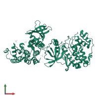 Casein kinase II subunit alpha in PDB entry 5cu3, assembly 1, front view.