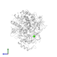 CALCIUM ION in PDB entry 5cvy, assembly 1, side view.