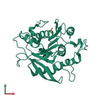 PDB entry 5cxu coloured by chain, front view.