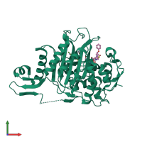 PDB entry 5cxw coloured by chain, front view.