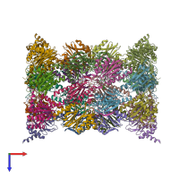 PDB entry 5cz6 coloured by chain, top view.