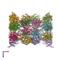 PDB entry 5cz8 coloured by chain, top view.