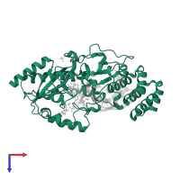 Epoxyqueuosine reductase in PDB entry 5d0b, assembly 1, top view.
