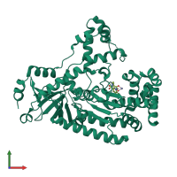 PDB entry 5d1s coloured by chain, front view.