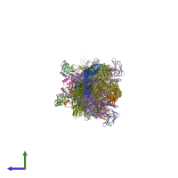 PDB entry 5d4c coloured by chain, side view.