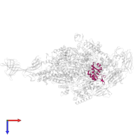 DNA-directed RNA polymerase subunit omega in PDB entry 5d4c, assembly 1, top view.